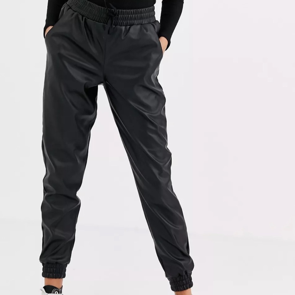 ASOS Wednesday's Girl Faux Leather Joggers